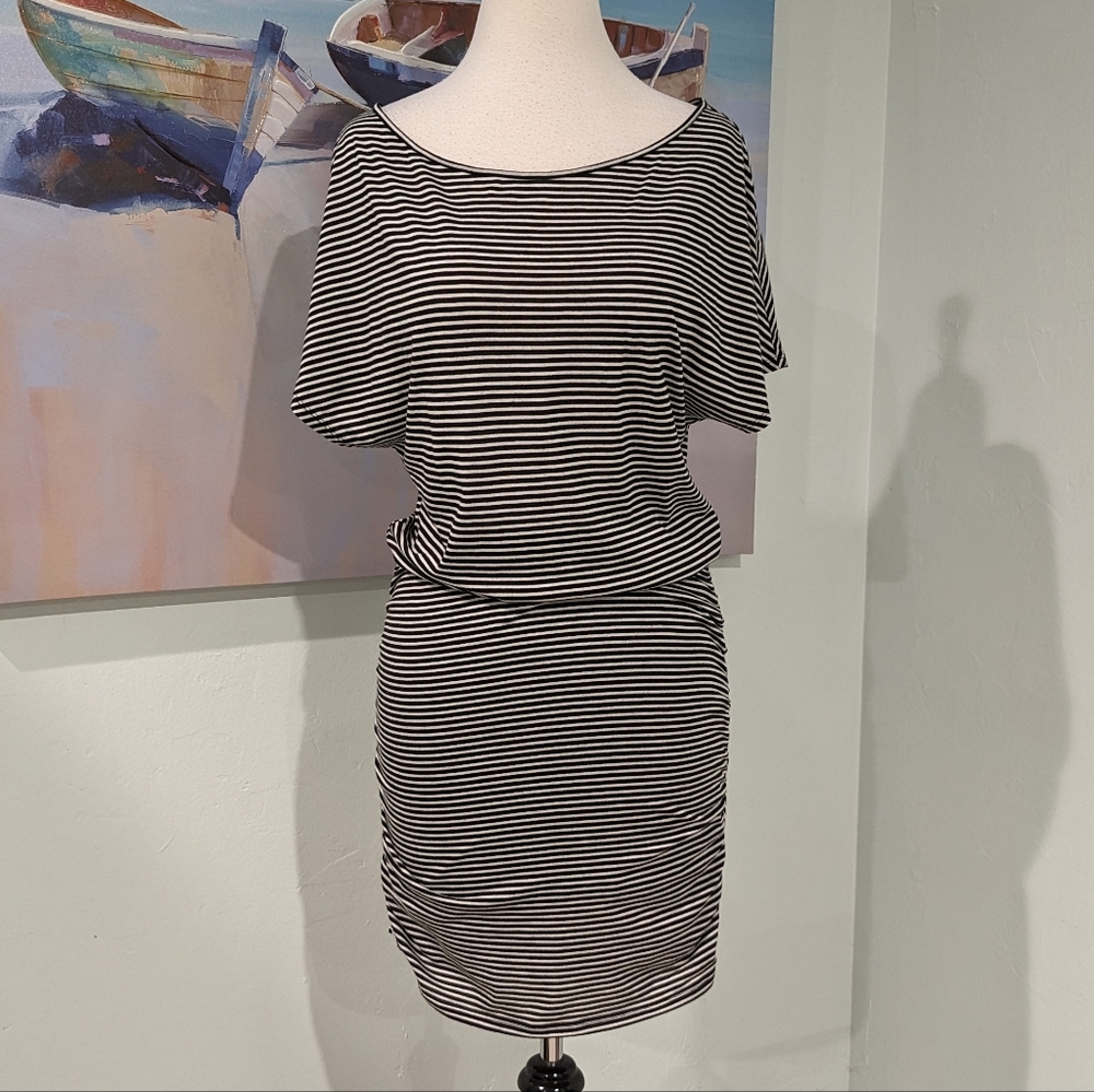 Victoria's Secret Black and White Striped Dress